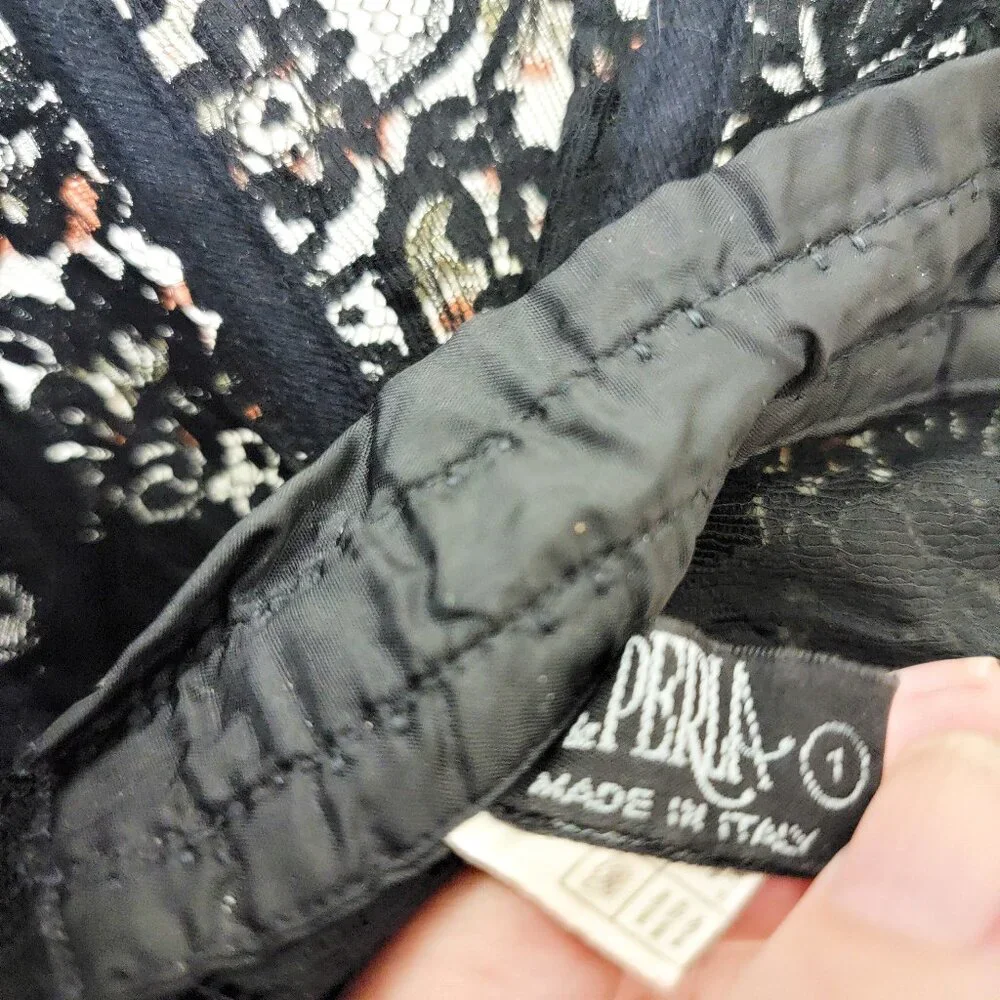 Vintage 90s La Perla Black Lace Bow Bustier Corset Top XS - Picture 7 of 7